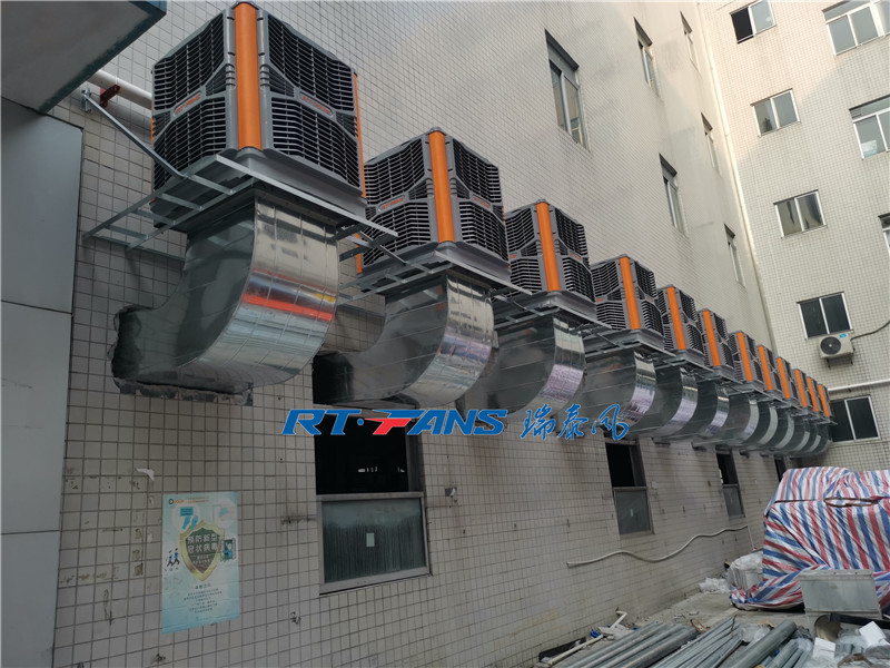 钢结构厂房安装工业冷风机后，增强车间空气流通